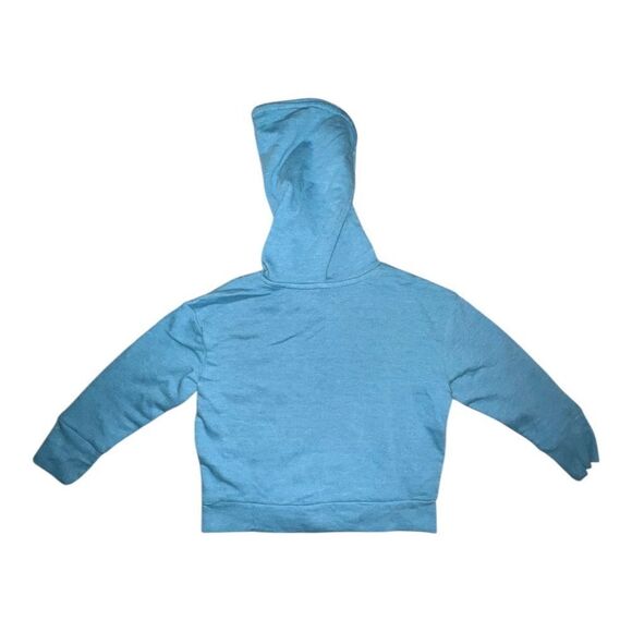 Gymboree Girls Blue Peace Hoodie Graphic Sweatshirt Small NWT - Picture 2 of 6